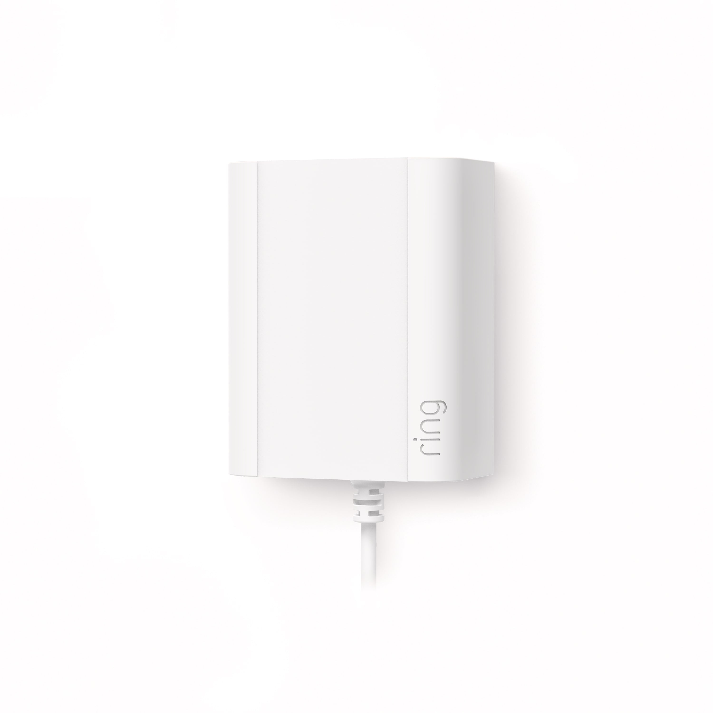 Plug-In Adapter (2nd Generation) (Video Doorbell Wired, Video Doorbell 3/3 Plus, Video Doorbell 4, Battery Doorbell Plus, Battery Doorbell Pro, Wired Doorbell Plus (Video Doorbell Pro), Wired Doorbell Pro (Video Doorbell Pro 2)) - Side view of Plug-In Adapter, 2nd Generation, in white