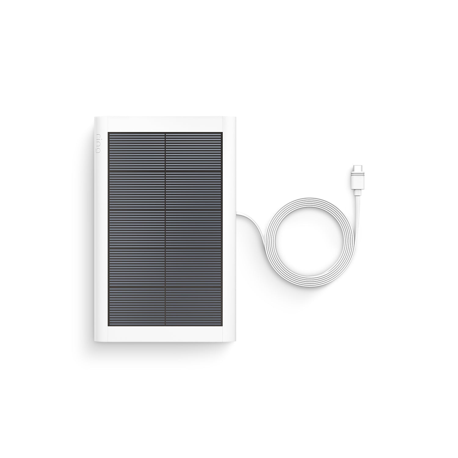 Small Solar Panel (USB-C) (for Stick Up Cam, Stick Up Cam Pro, Spotlight Cam Plus, Spotlight Cam Pro) - Small Solar Panel USB-C in white with power cord