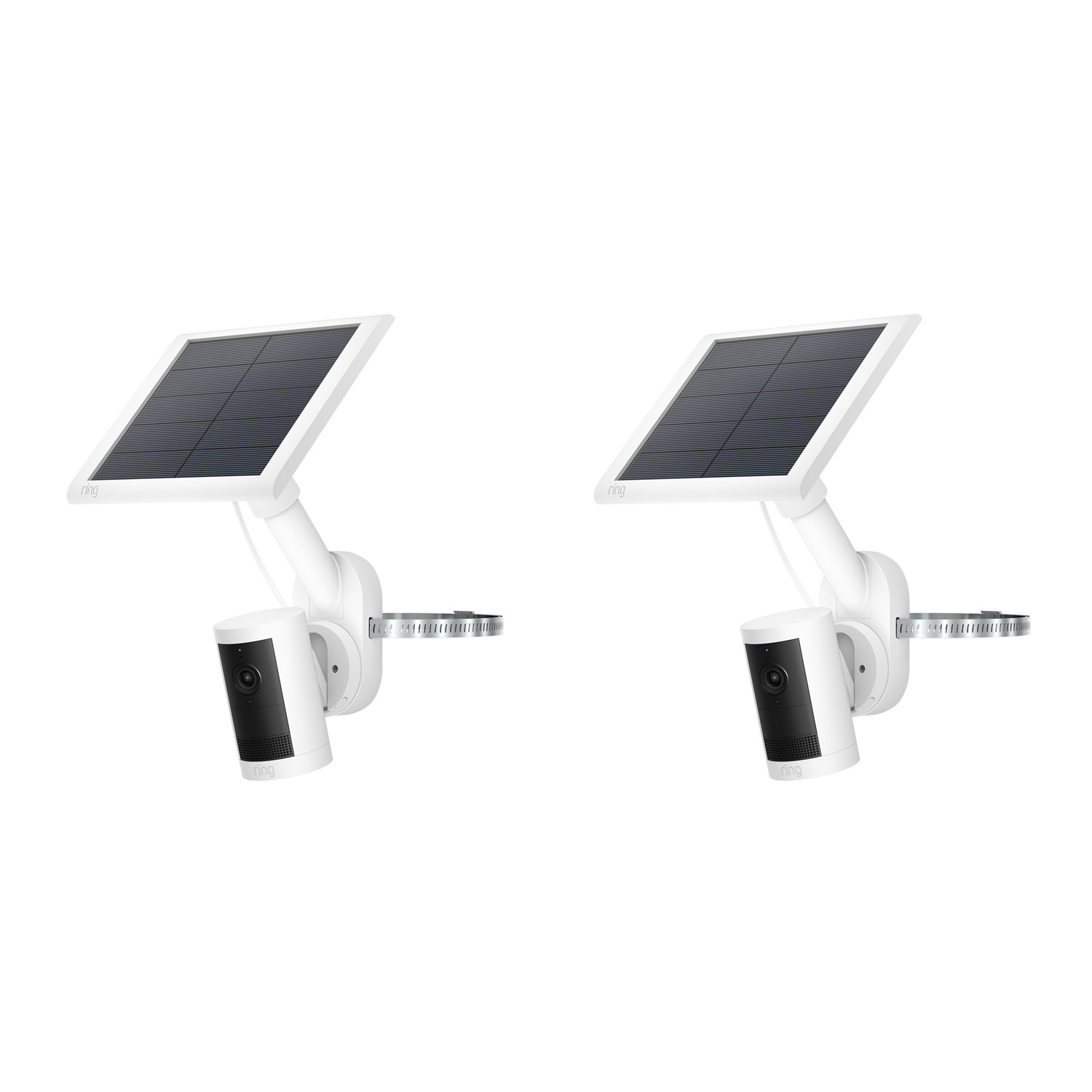 Outdoor Camera Plus Solar + Pole and Wall Mount (Featuring Retinal 2K) - Solar / White / 2-Pack