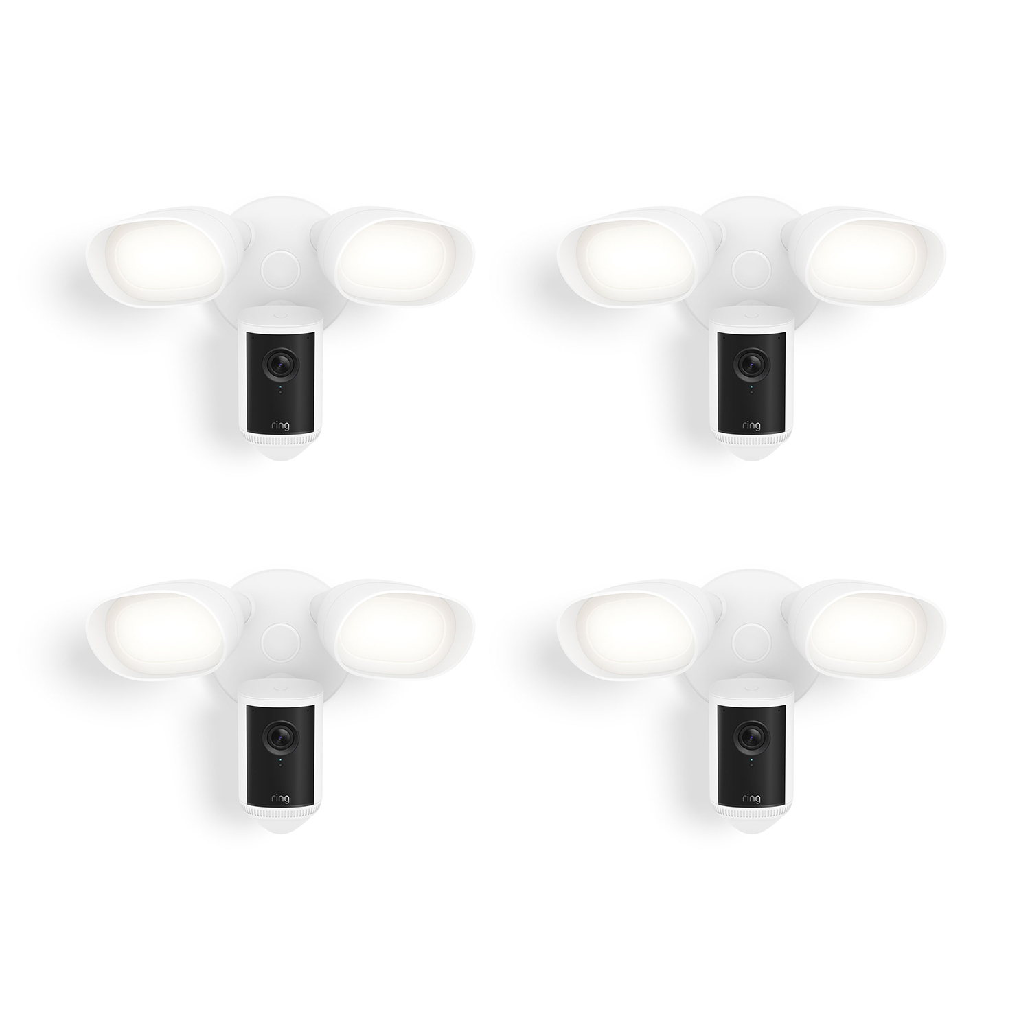 Floodlight Camera Pro (2nd Gen) (Featuring Retinal 4K) - Floodlight Camera Pro (2nd Gen) - Wired / White / 4-Pack