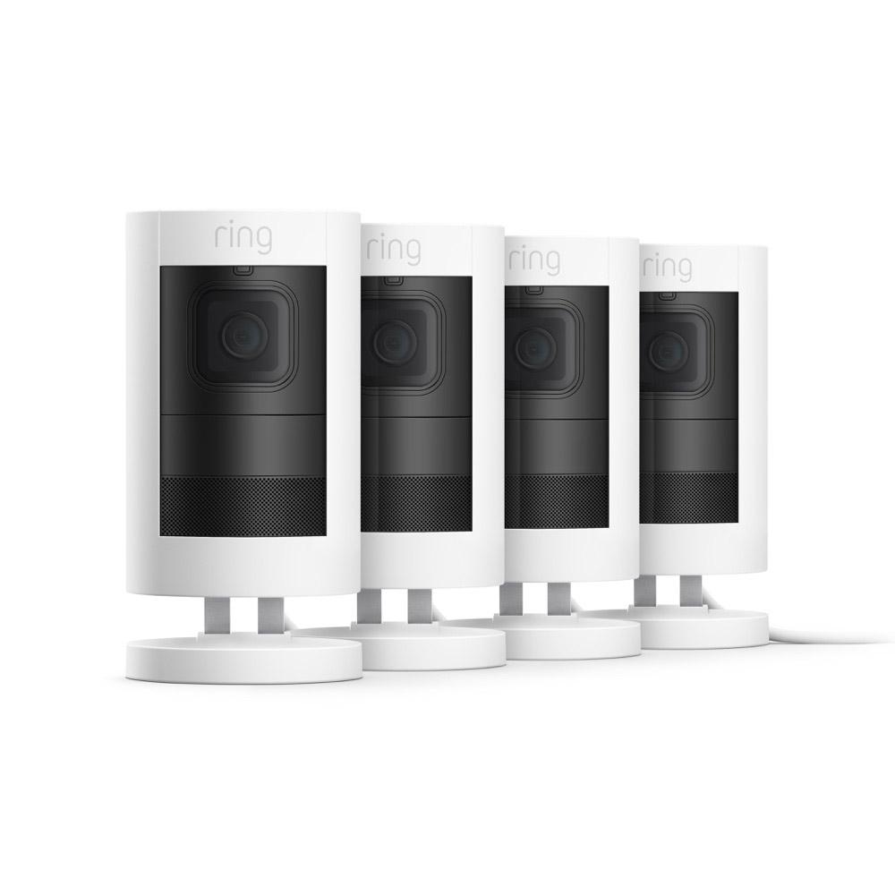4-Pack Stick Up Cam Elite with PoE Adapter - White