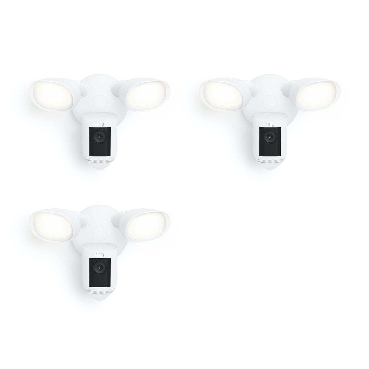 3-Pack Floodlight Cam Pro (Wired) - White