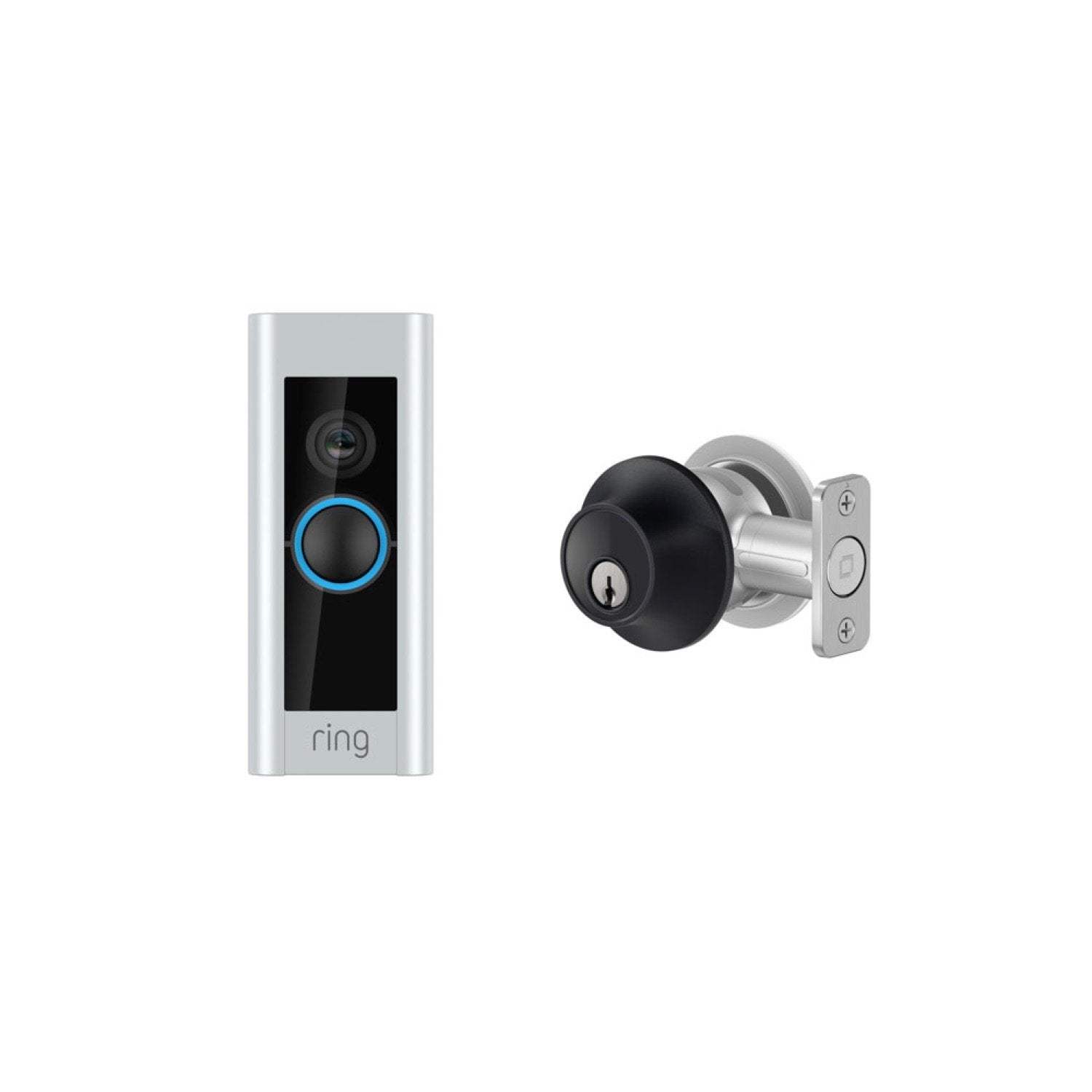 Wired Doorbell Plus (Video Doorbell Pro) and Level Lock - Touch Edition - Matte Black