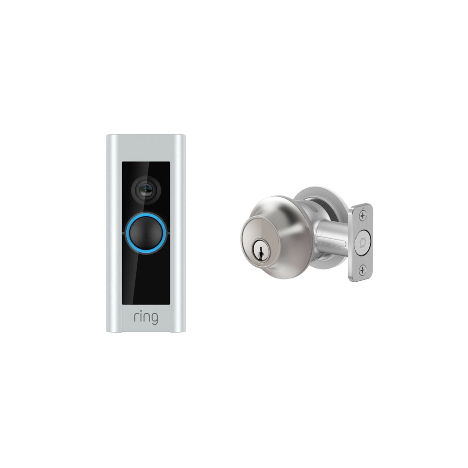 Wired Doorbell Plus (Video Doorbell Pro) and Level Lock - Touch Edition - Satin Chrome