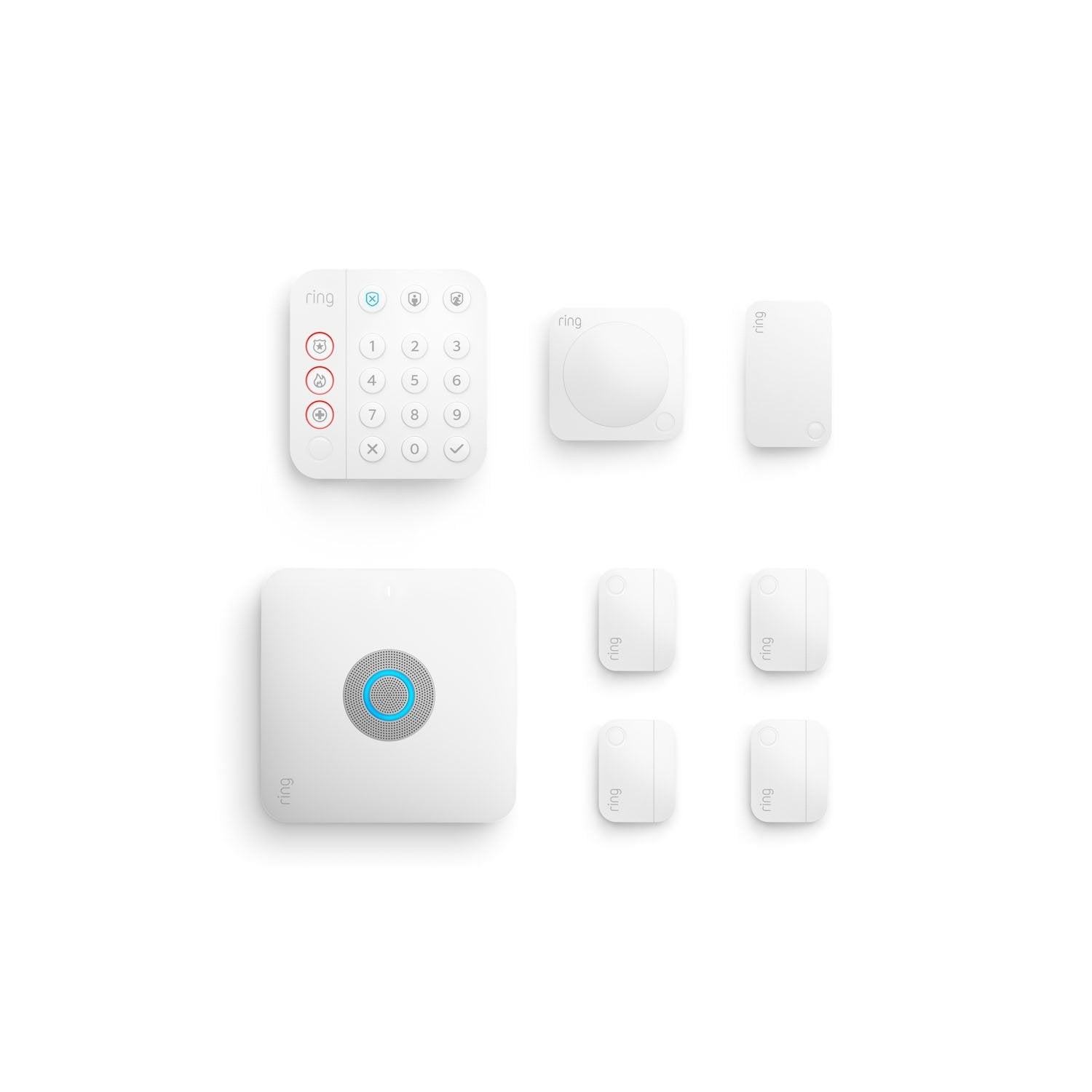 Alarm Pro Security Kit, 8-Piece (with built-in eero Wi-Fi 6 router) - White