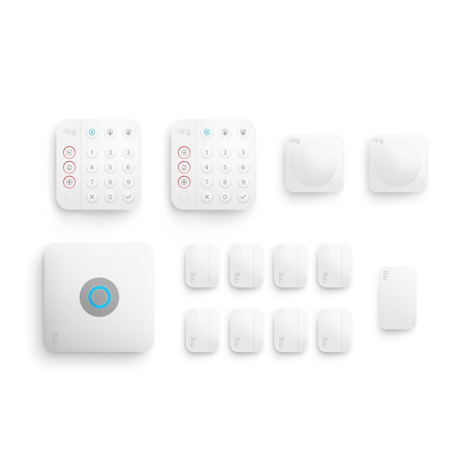 Alarm Pro Security Kit, 14-Piece (with built-in eero Wi-Fi 6 router) - White