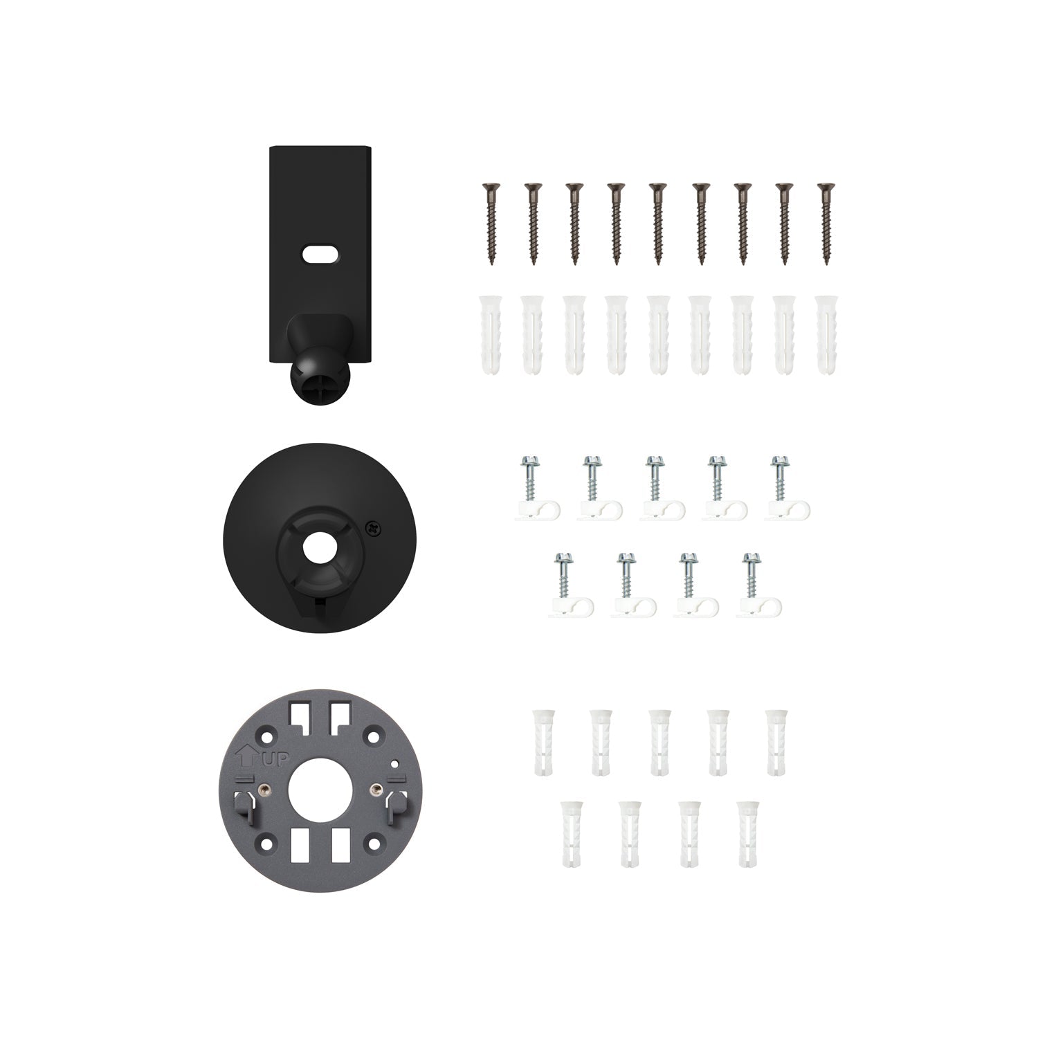 Spare Parts Kit (for Ring Spotlight Cam Pro Plug-In & Spotlight Cam Plus Plug-In) - Black