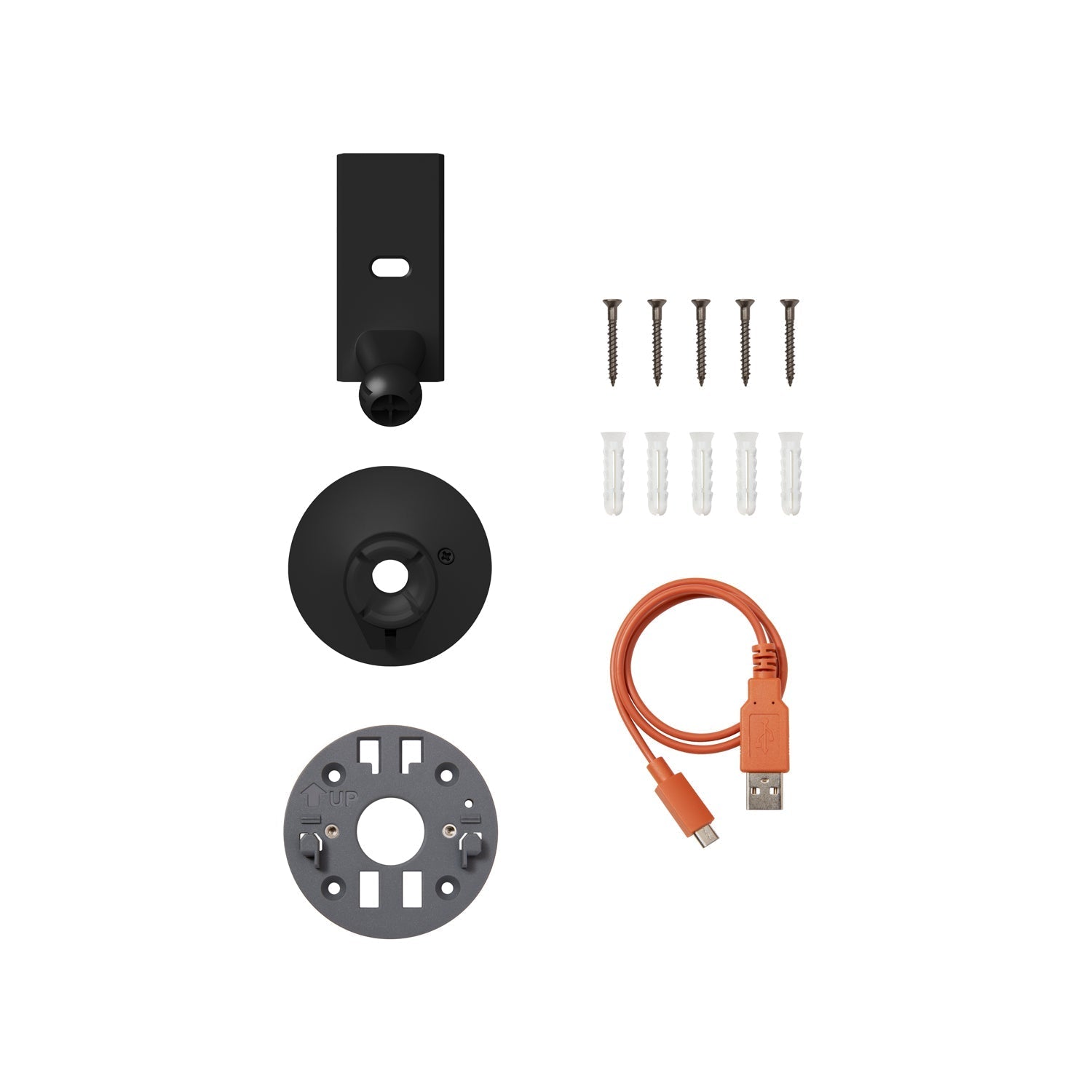 Spare Parts Kit (for Ring Spotlight Cam Pro Battery & Spotlight Cam Plus Battery) - Black