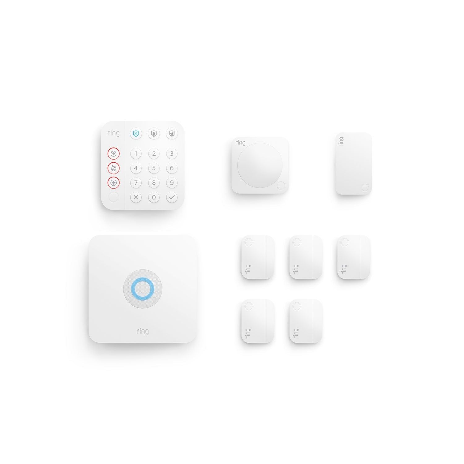 Alarm Security Kit, 9-Piece (Certified Refurbished) - White