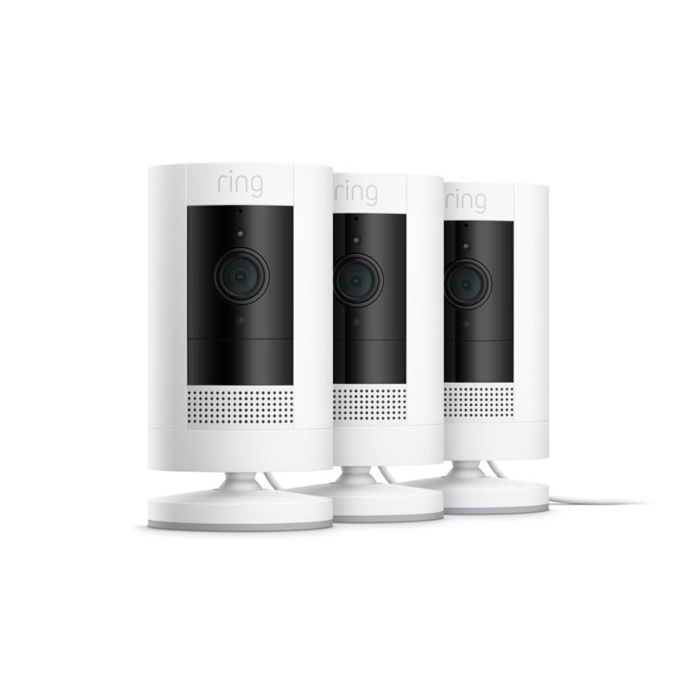 3-Pack Stick Up Cam Plug-In - White