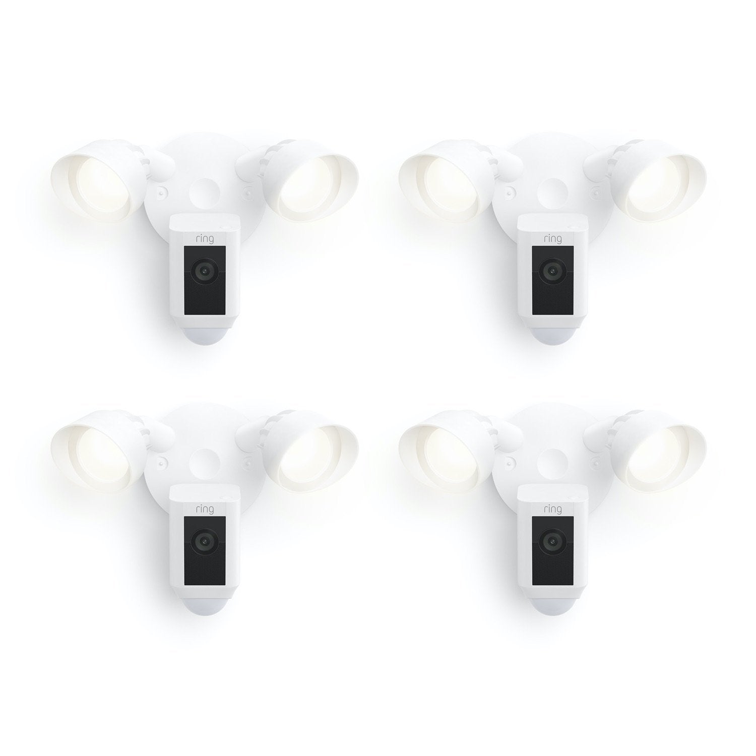 4-Pack Floodlight Cam Wired Plus - White