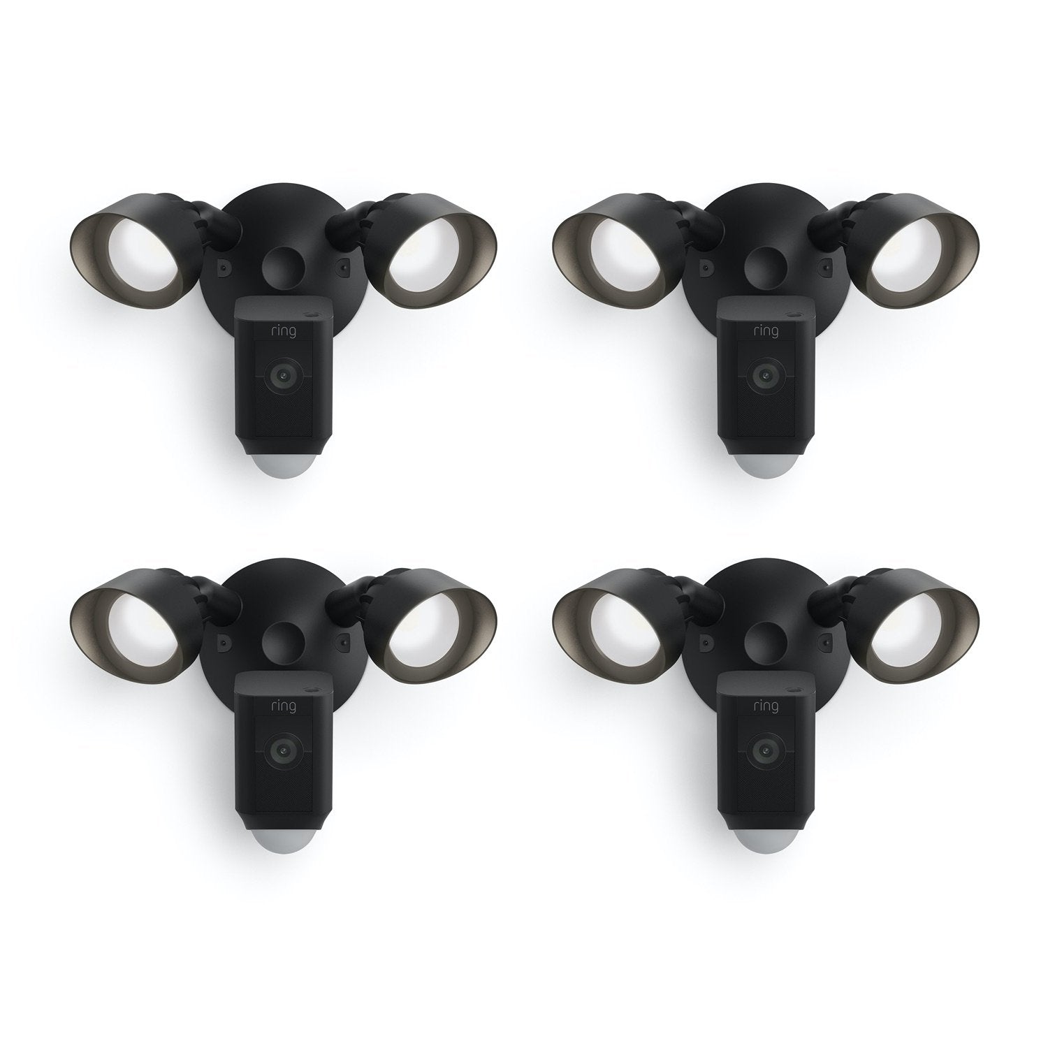 4-Pack Floodlight Cam Plus (Wired) - Black