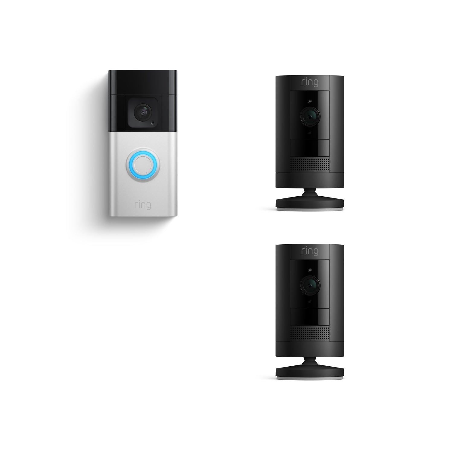 Battery Doorbell Plus + 2-Pack Stick Up Cam Battery - Black