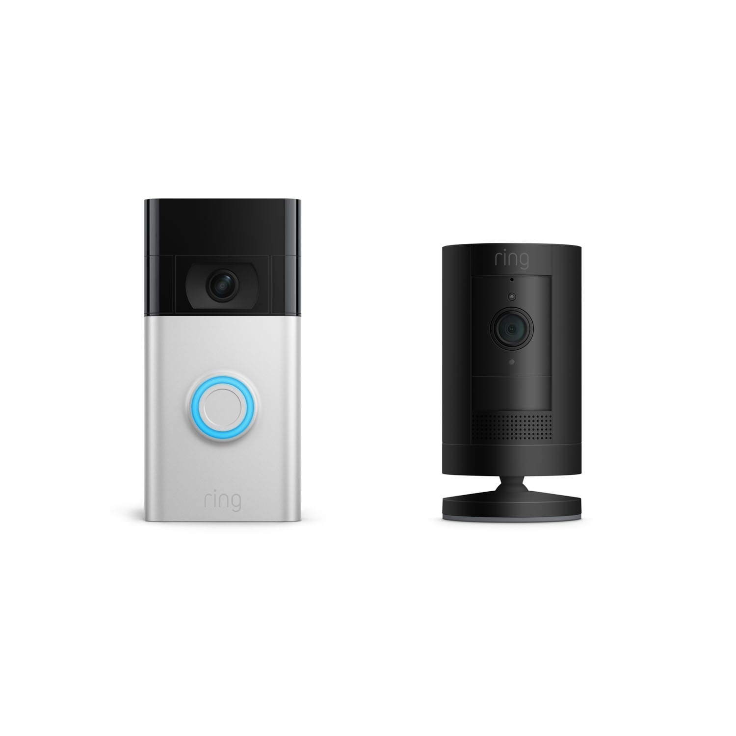 Connected Basic Kit (Video Doorbell (2nd Generation) + Stick Up Cam Battery) - Silver + Black