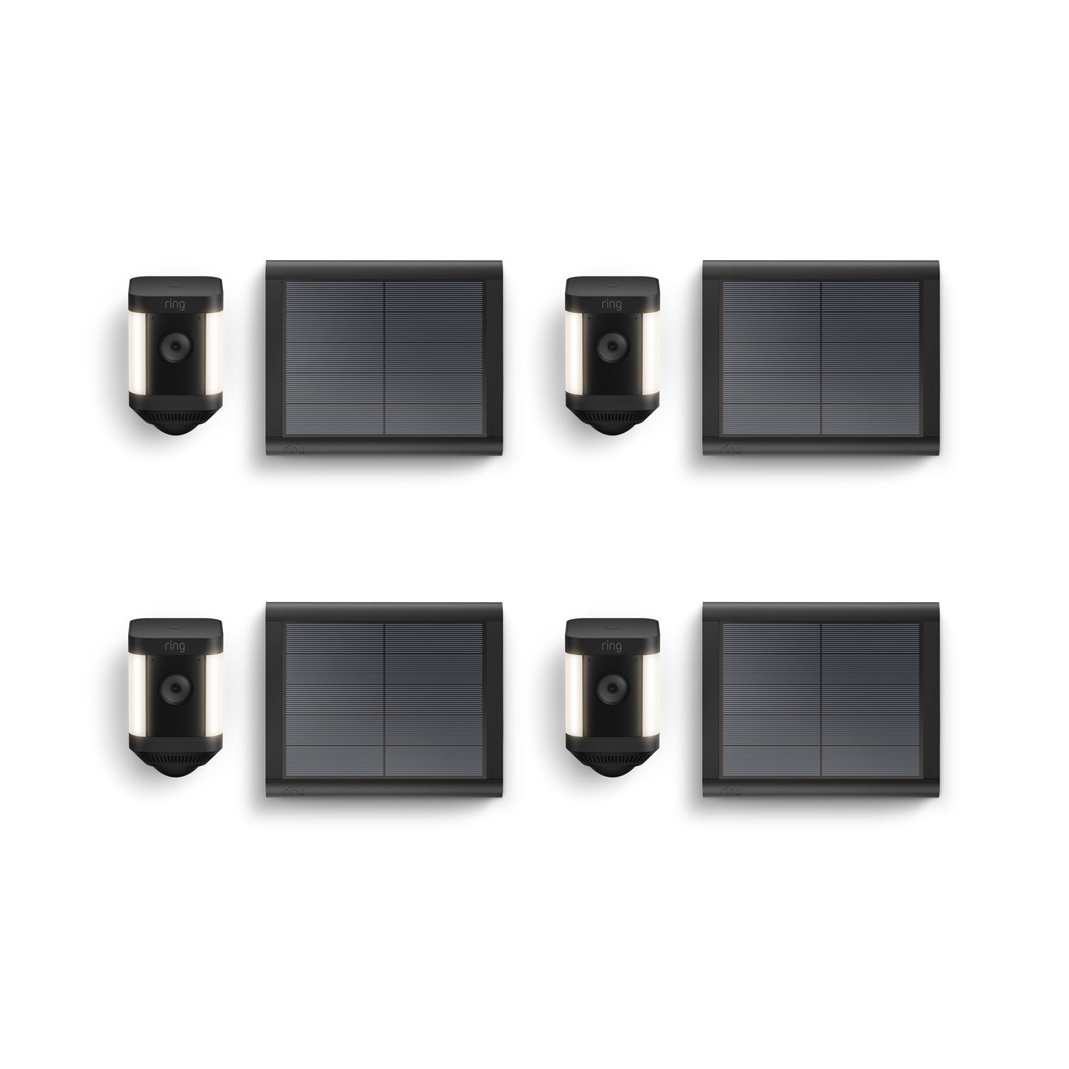 4-Pack Spotlight Cam Plus Solar - Black