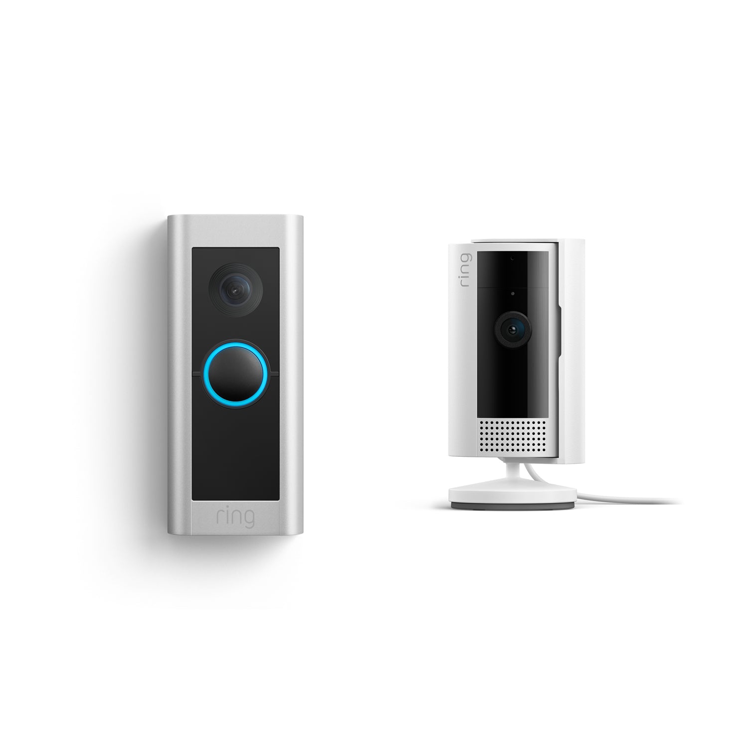 Wired Doorbell Pro (Video Doorbell Pro 2) + Indoor Cam - Silver + White