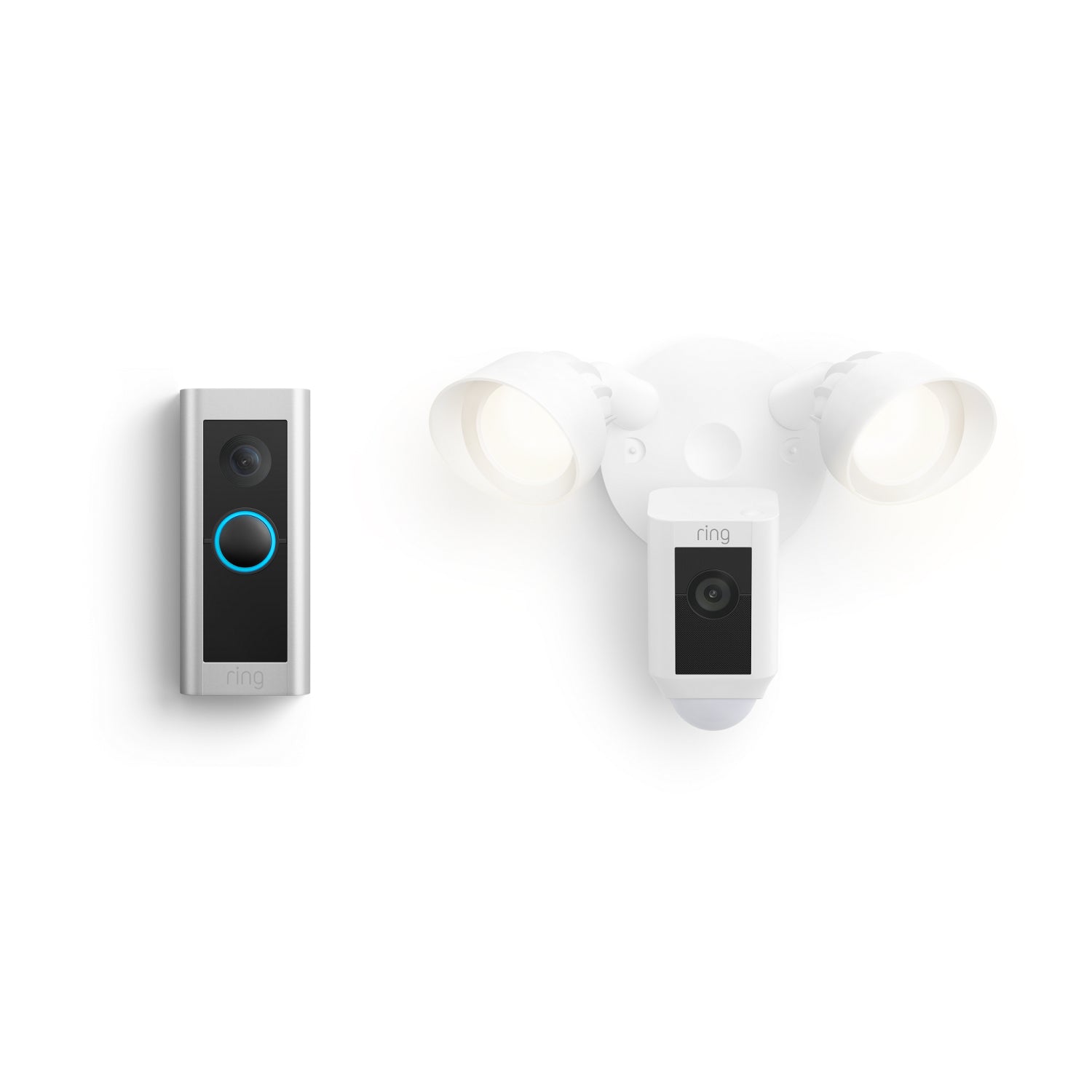 Wired Doorbell Pro (Video Doorbell Pro 2) + Floodlight Cam Wired Plus - White