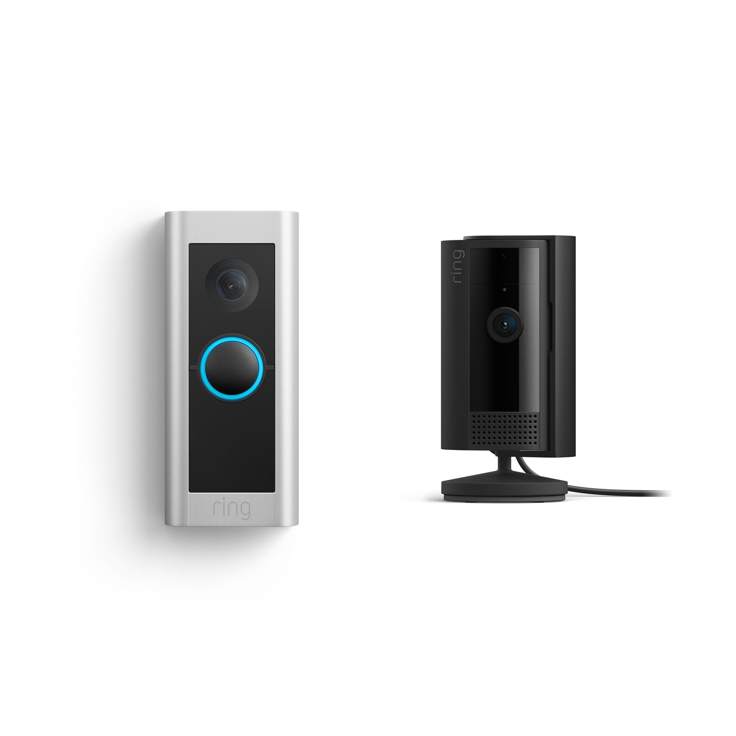 Wired Doorbell Pro (Video Doorbell Pro 2) + Indoor Cam - Silver + Black