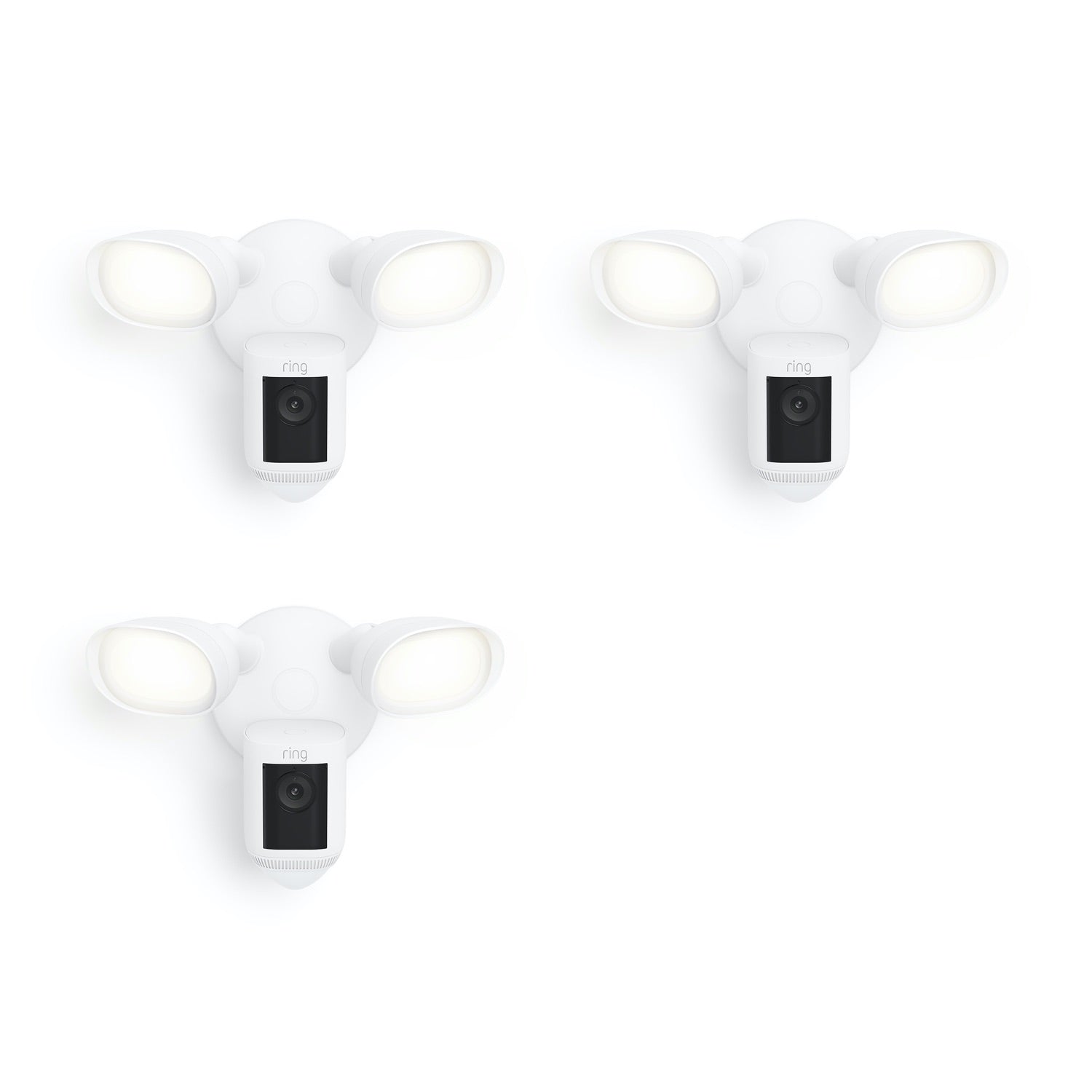 3-Pack Floodlight Cam Wired Pro - White