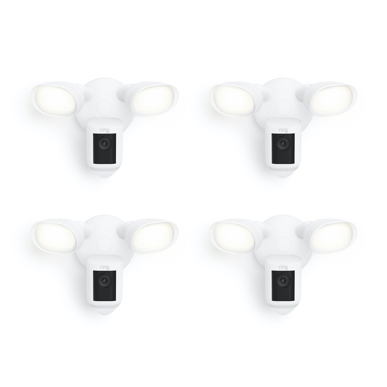 4-Pack Floodlight Cam Wired Pro - White