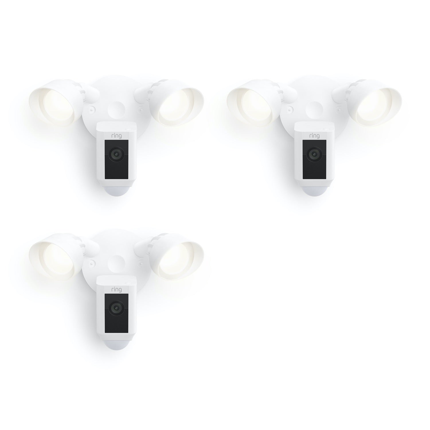 3-Pack Floodlight Cam Wired Plus - White