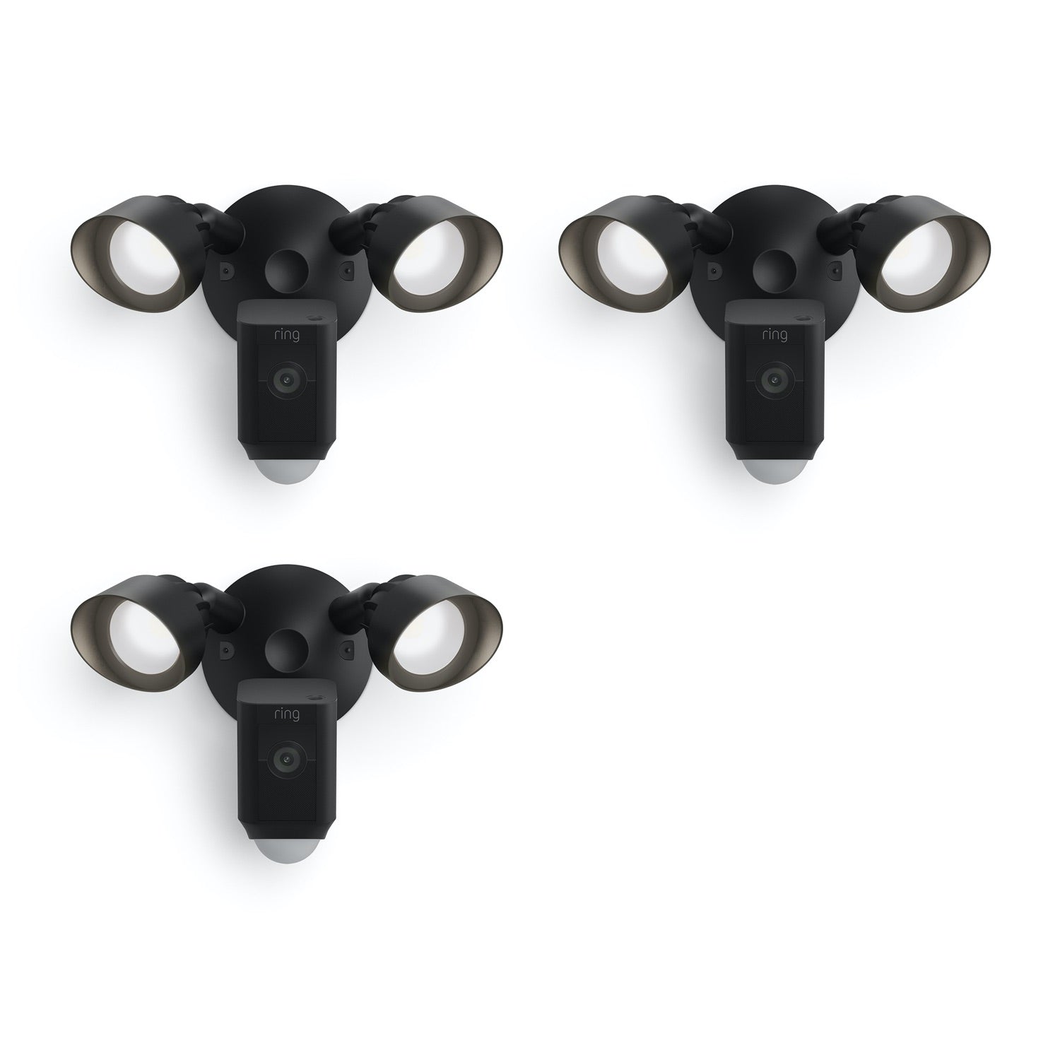 3-Pack Floodlight Cam Wired Plus - Black