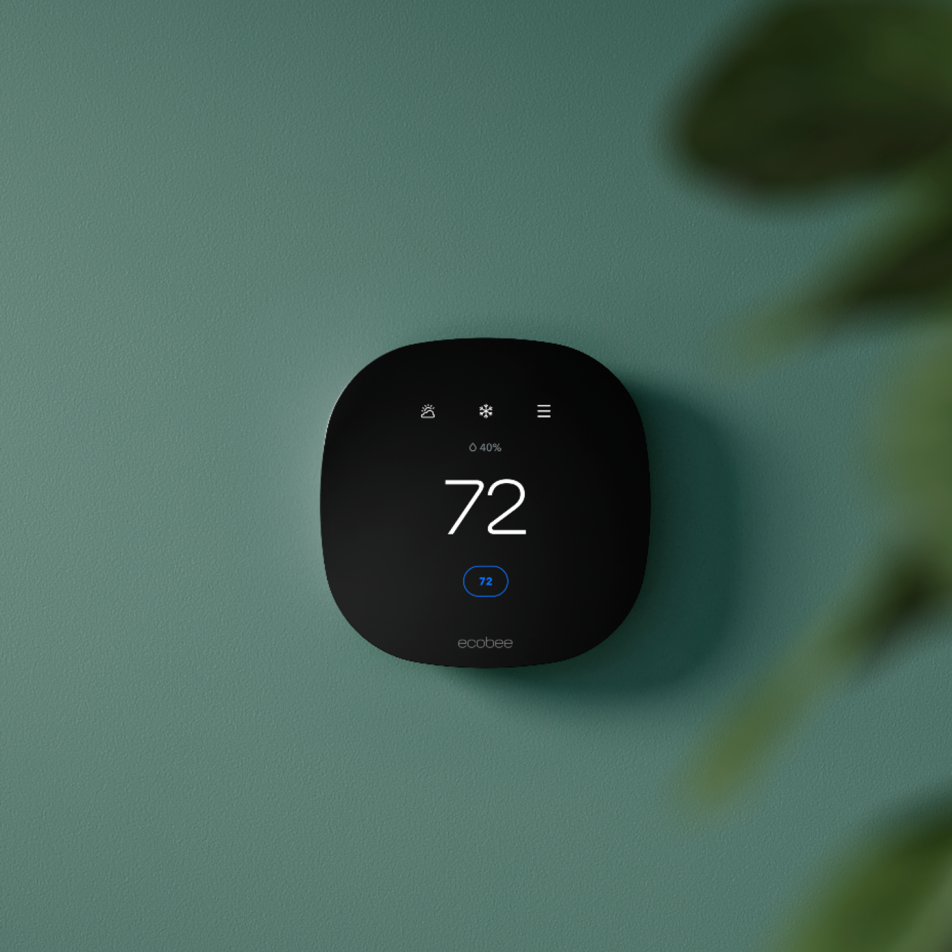 ecobee3 lite on a green background