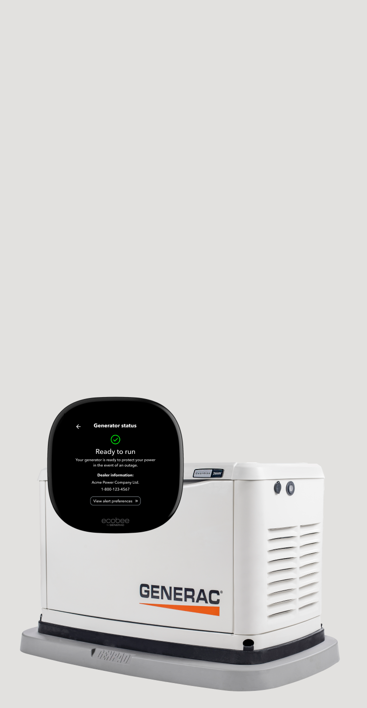ecobee thermostat and generac generator