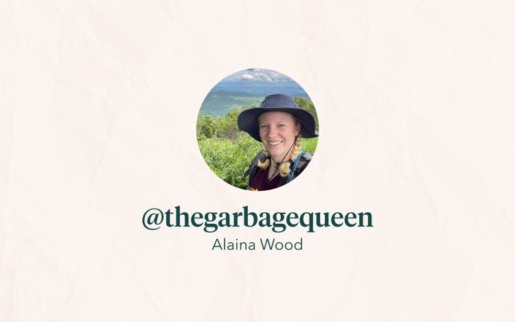 The profile picture and social media handle of Alaina Wood.