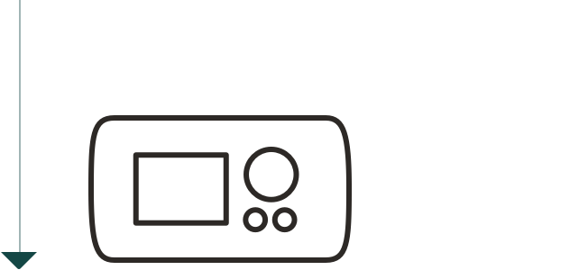 An icon of an early ecobee thermostat.