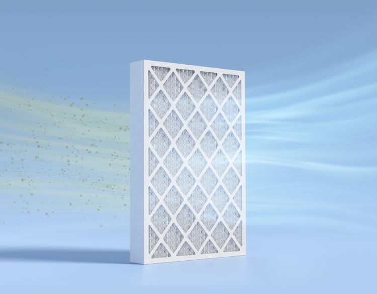 ecobee air filter on a blue background