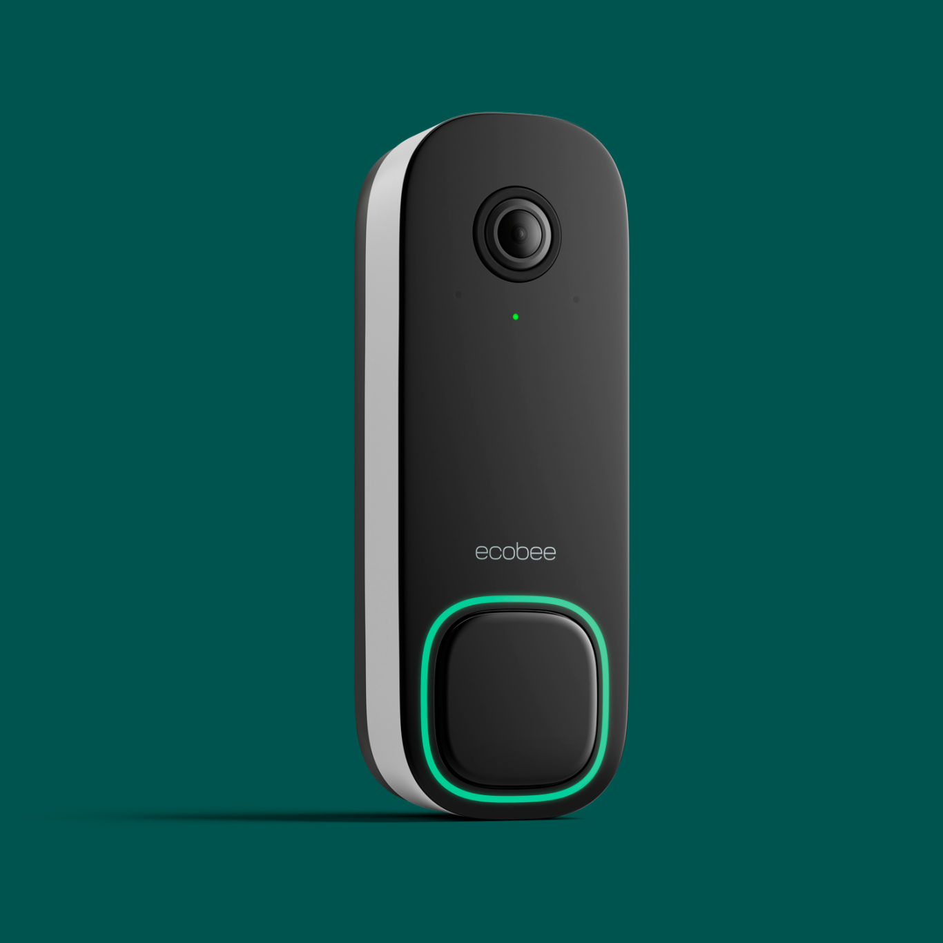 ecobee Smart Doorbell Camera on the edge of a door frame