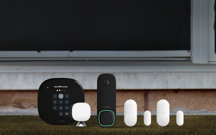 Images of ecobee products on a front door step that is included in the I Loath Porch Pirates Bundle