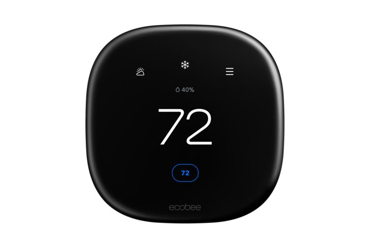 ecobee thermostat on a white background