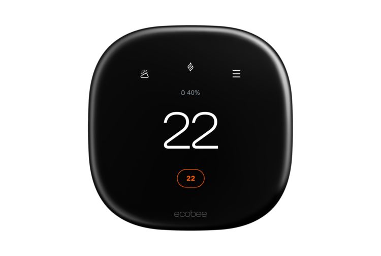 ecobee thermostat on a white background