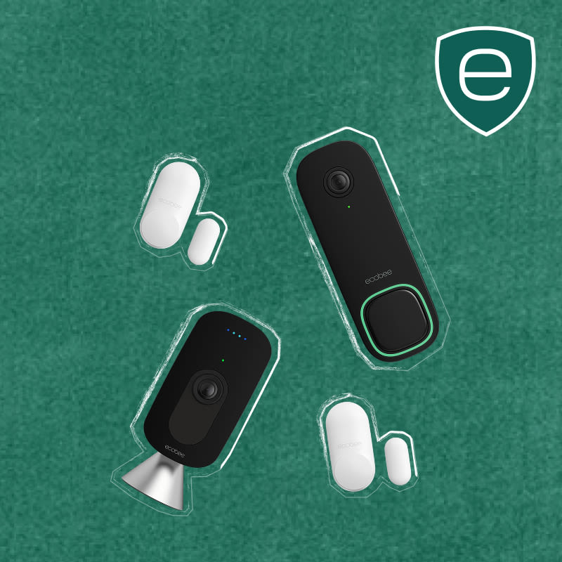 ecobee products on a chalkboard background