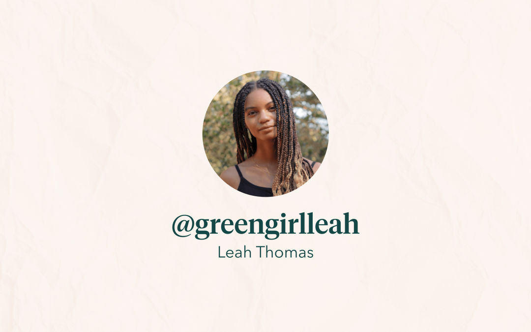The profile picture and social media handle of Leah Thomas.