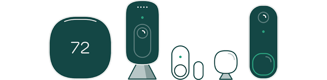 illustration of ecobee devices line up