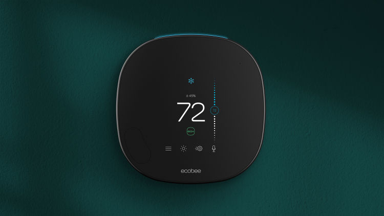 eco+ upgrades the intelligence in all ecobee thermostats with the squircle shape, including ecobee3, ecobee3 lite, ecobee4, and ecobee SmartThermostat with voice control. The eco+ icon appears on the thermostat's touchscreen when it is working. 