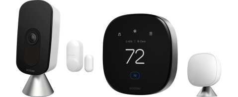 Smart home products smart thermostat smart camera sensors