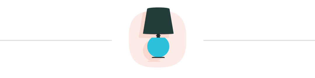 Illustration of a blue lamp