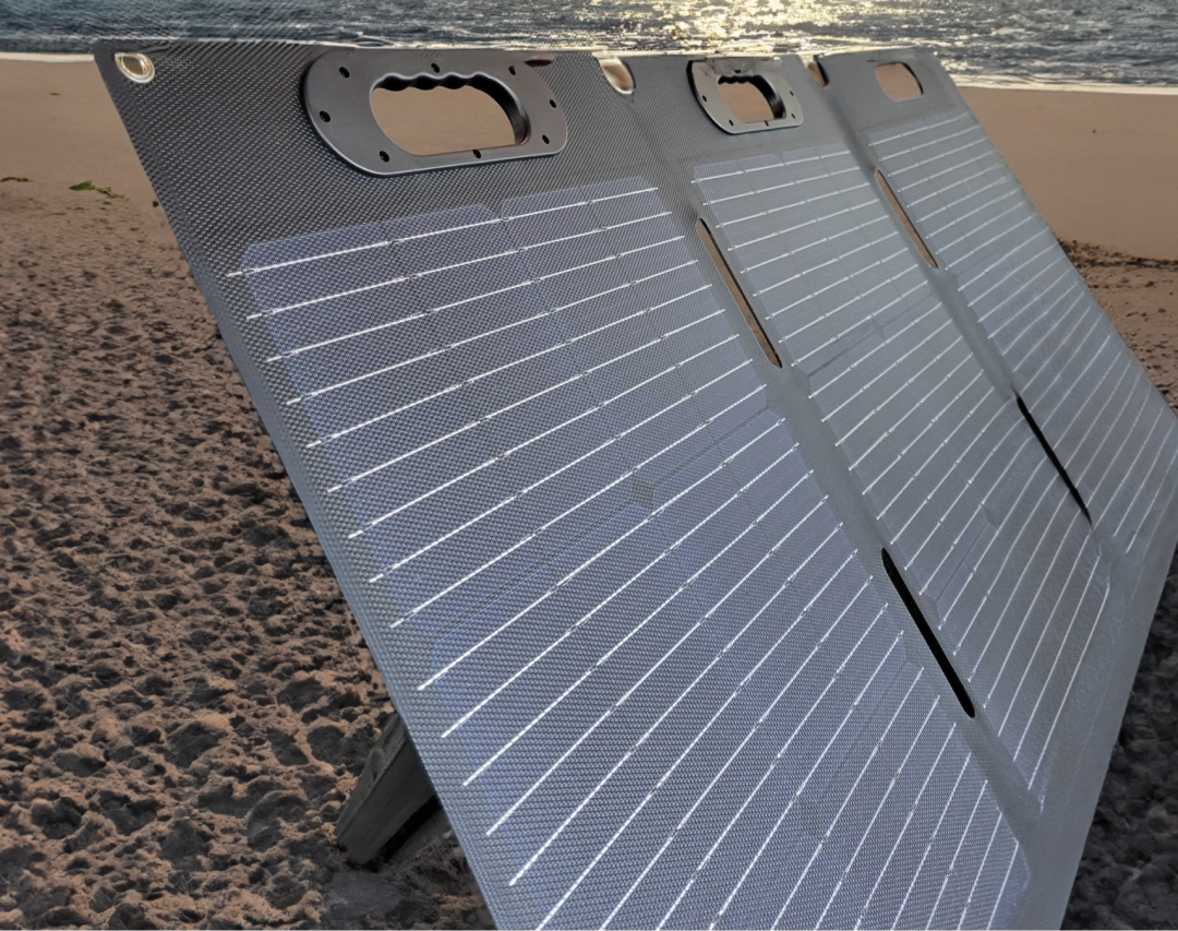 Generac Solar Panels on a beach