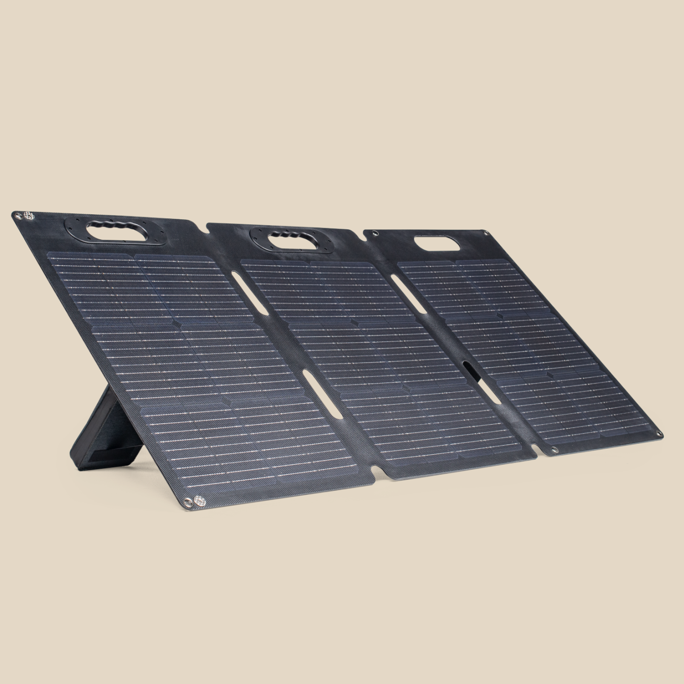 Generac GS100 Solar Panel for Generac Portable Power Stations on a beige background