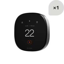 smart thermostat premium with an arrow indicating a quantity of one