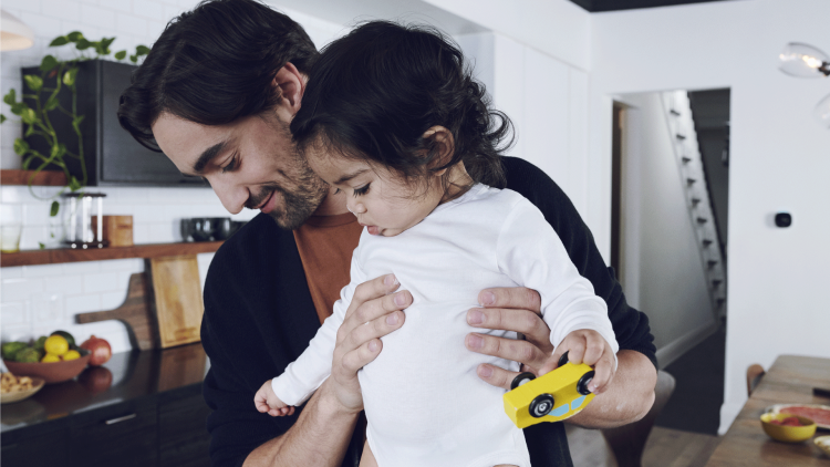 ecobee Dad singing to baby
