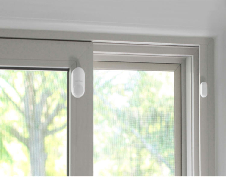 ecobee SmartSensors for Doors and Windows on a doorframe