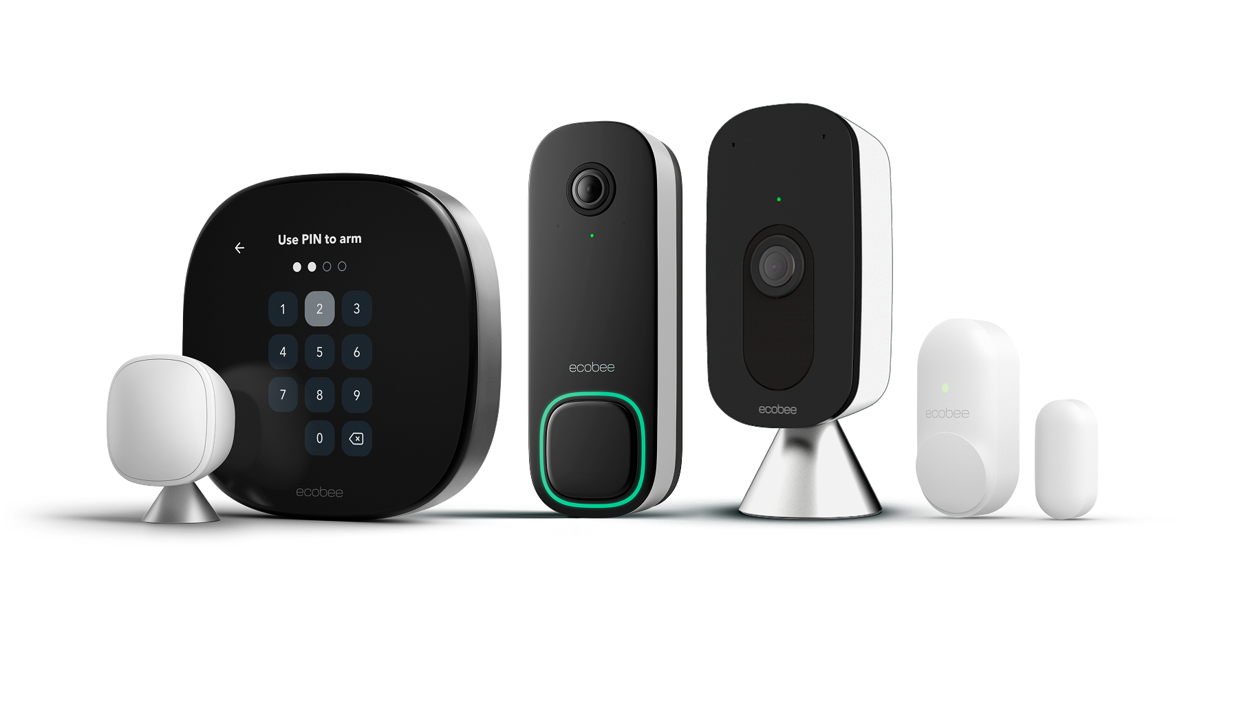 ecobee products on a green background