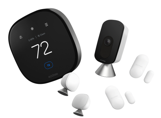 ecobee smart thermostat premium, smartsensors, smartsensors for doors & windows, and smartcamera