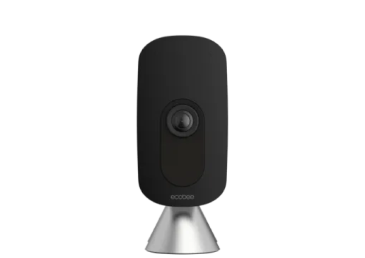 ecobee smartcamera with voice control on grey background