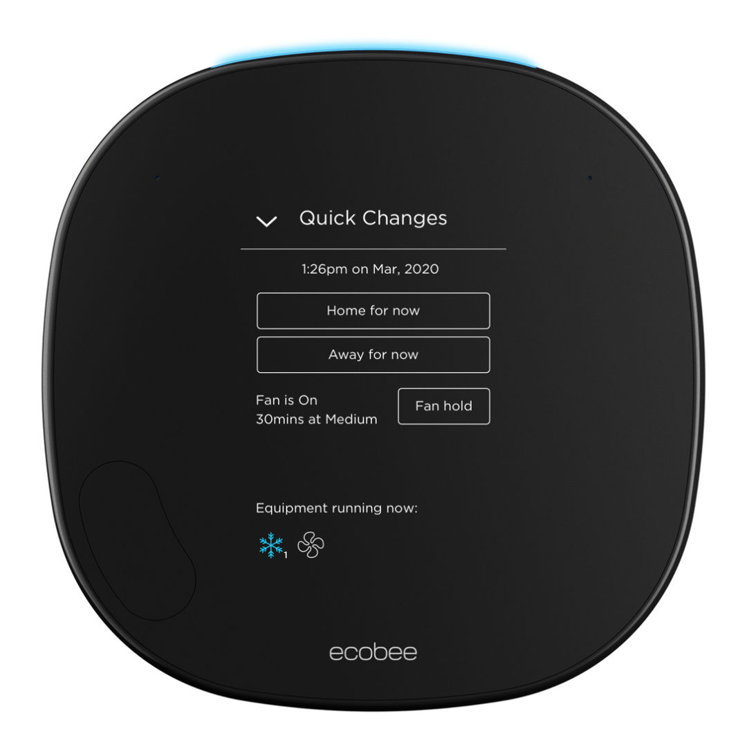 Multi-speed fan systems settings on the thermostat interface